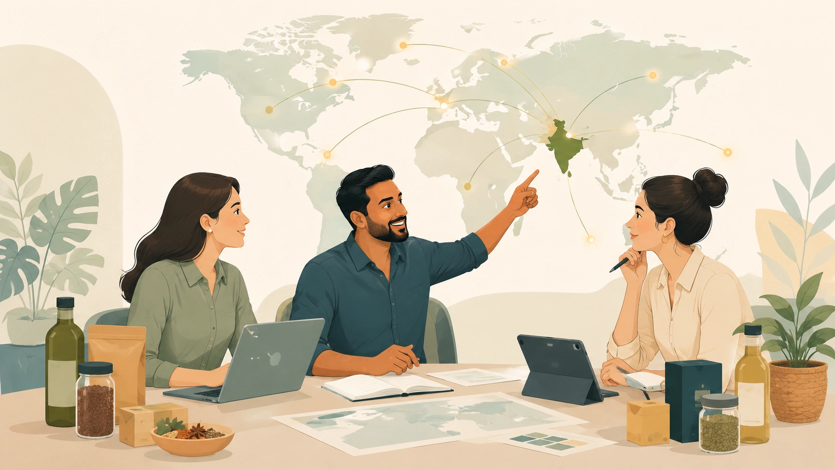 global business network illustration